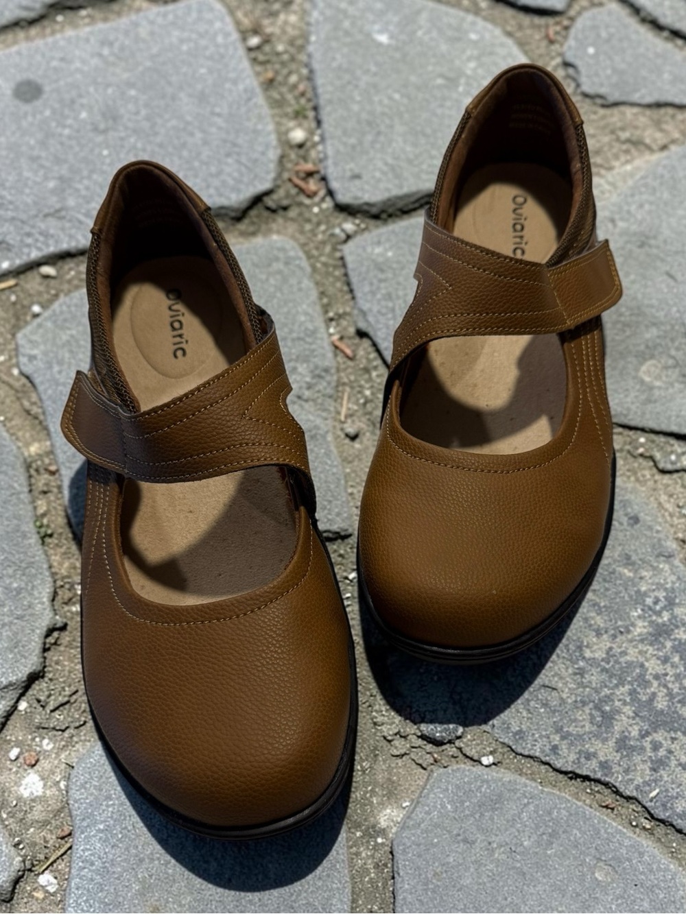 Oviaric Brown Mary Jane Style Walking Shoe - Orthopedic Blister Preventing